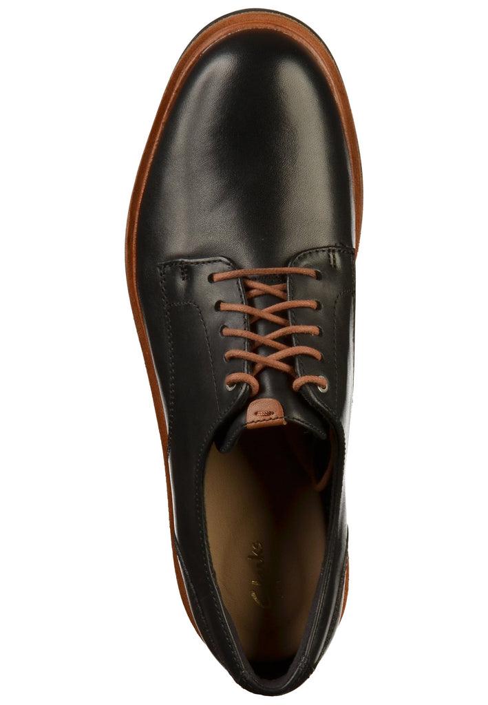 Clarks Halbschuhe Leder Schwarz - surf4shoes