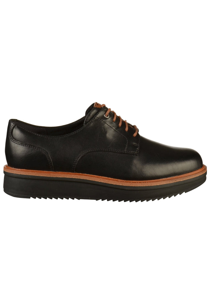 Clarks Halbschuhe Leder Schwarz - surf4shoes