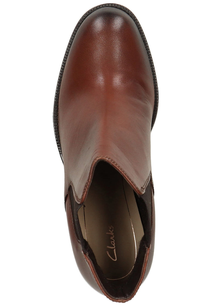 Clarks Stiefelette Leder Dunkelbraun - surf4shoes