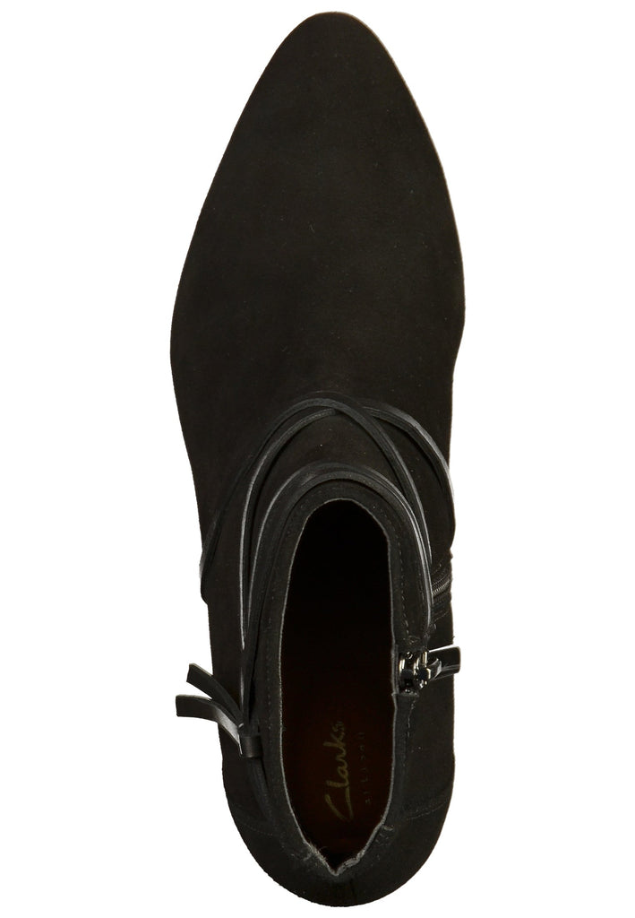 Clarks Stiefelette Veloursleder Schwarz - surf4shoes
