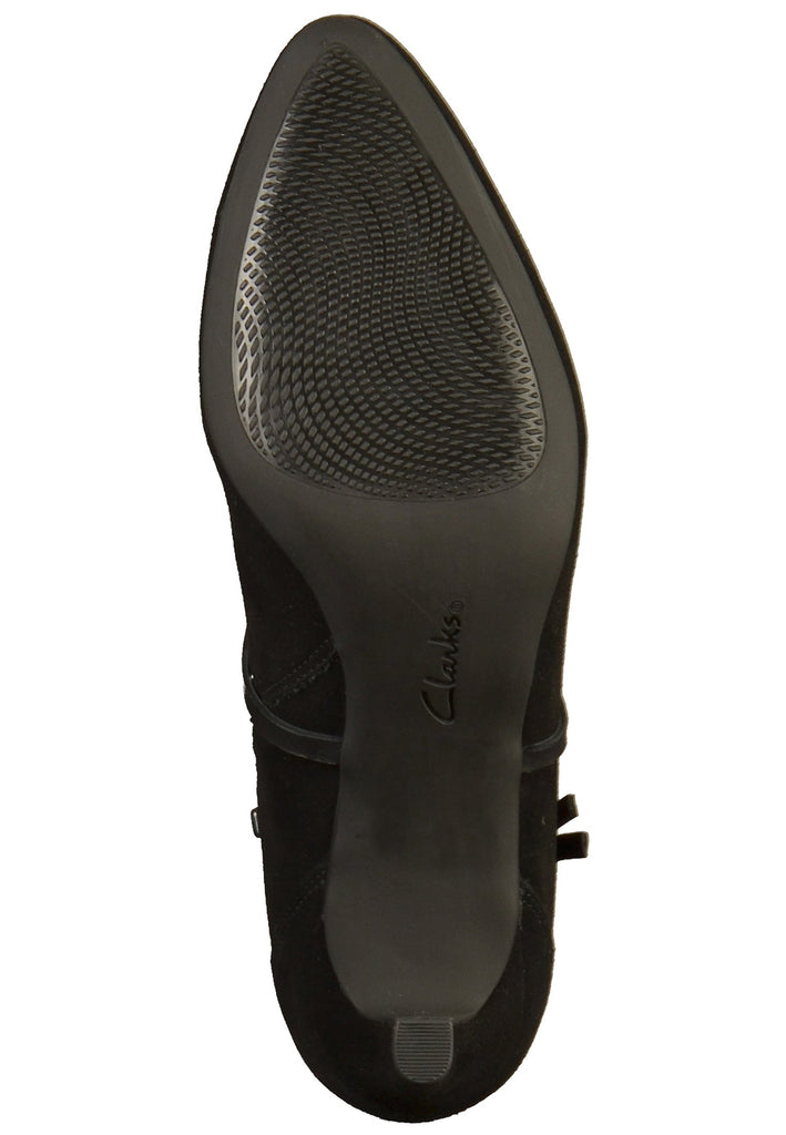 Clarks Stiefelette Veloursleder Schwarz - surf4shoes