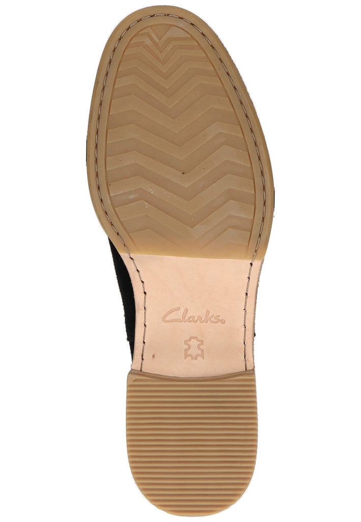 Clarks Stiefelette Veloursleder Schwarz - surf4shoes