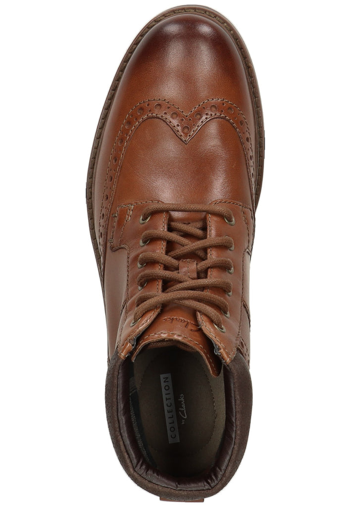 Clarks Stiefelette Leder Dunkelbraun - surf4shoes