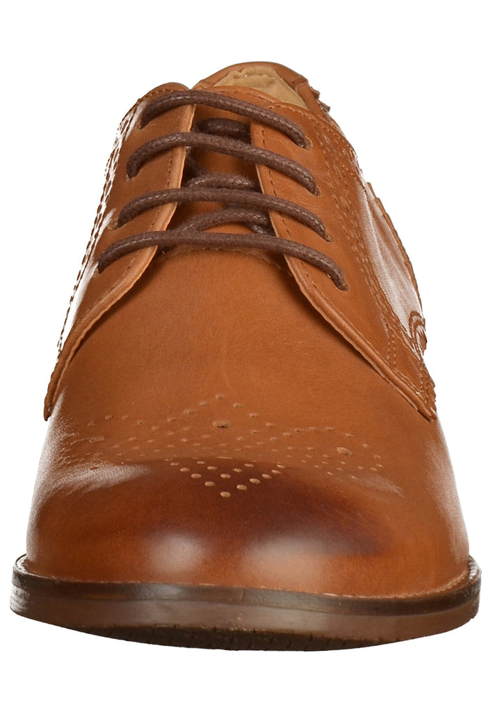 Clarks Halbschuhe Leder Cognac - surf4shoes