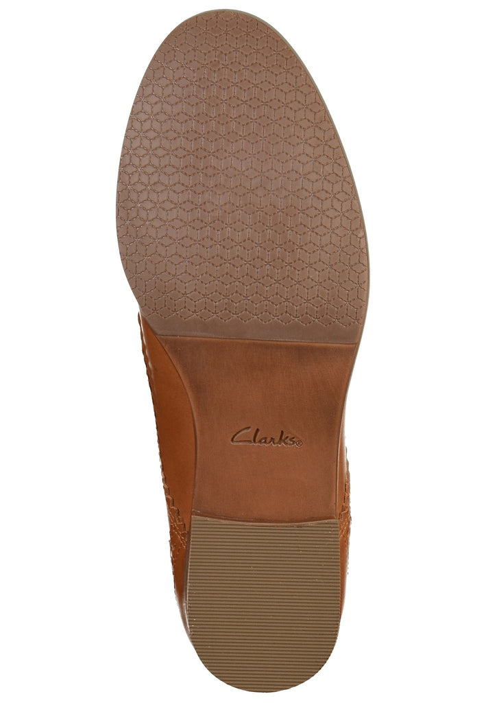 Clarks Halbschuhe Leder Cognac - surf4shoes