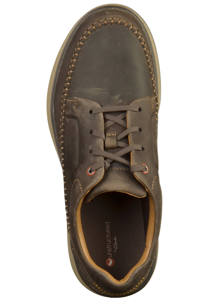 Clarks Halbschuhe Leder Dunkelgrau - surf4shoes