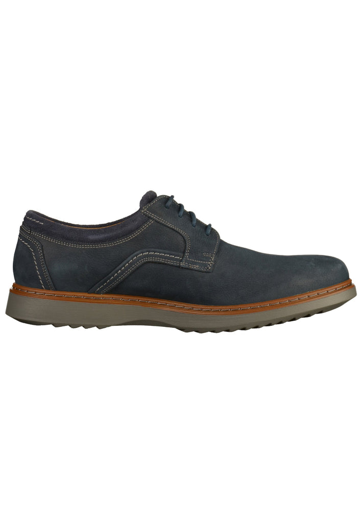 Clarks Halbschuhe Leder Navy - surf4shoes