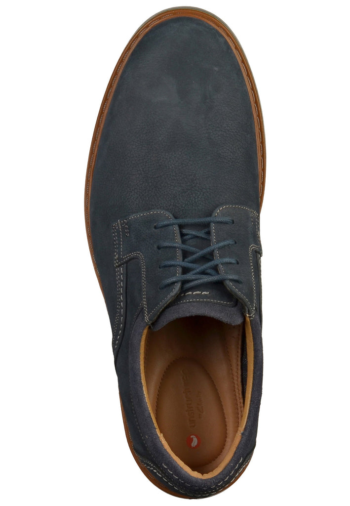 Clarks Halbschuhe Leder Navy - surf4shoes