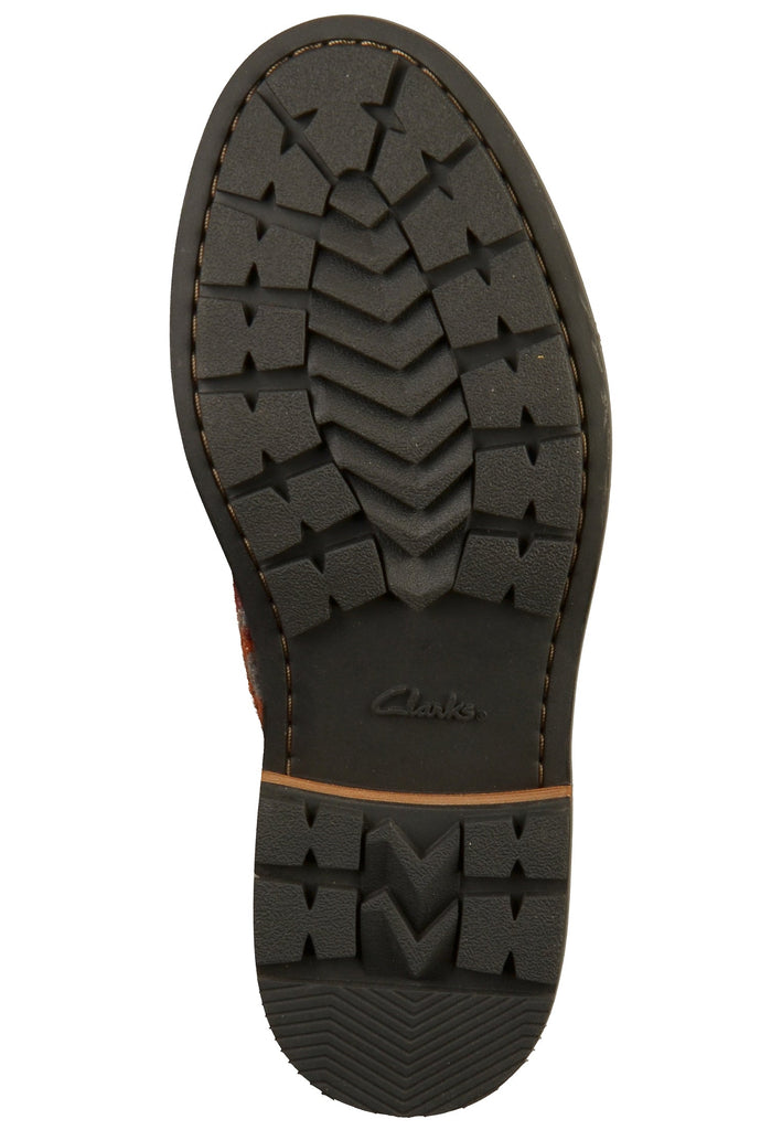 Clarks Stiefelette Leder/Textil Dunkelbraun - surf4shoes