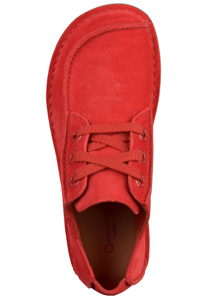 Clarks Halbschuhe Veloursleder Rot - surf4shoes