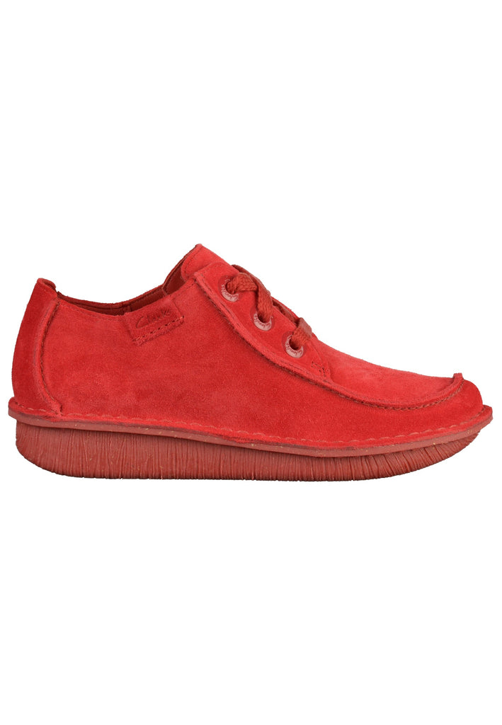 Clarks Halbschuhe Veloursleder Rot - surf4shoes