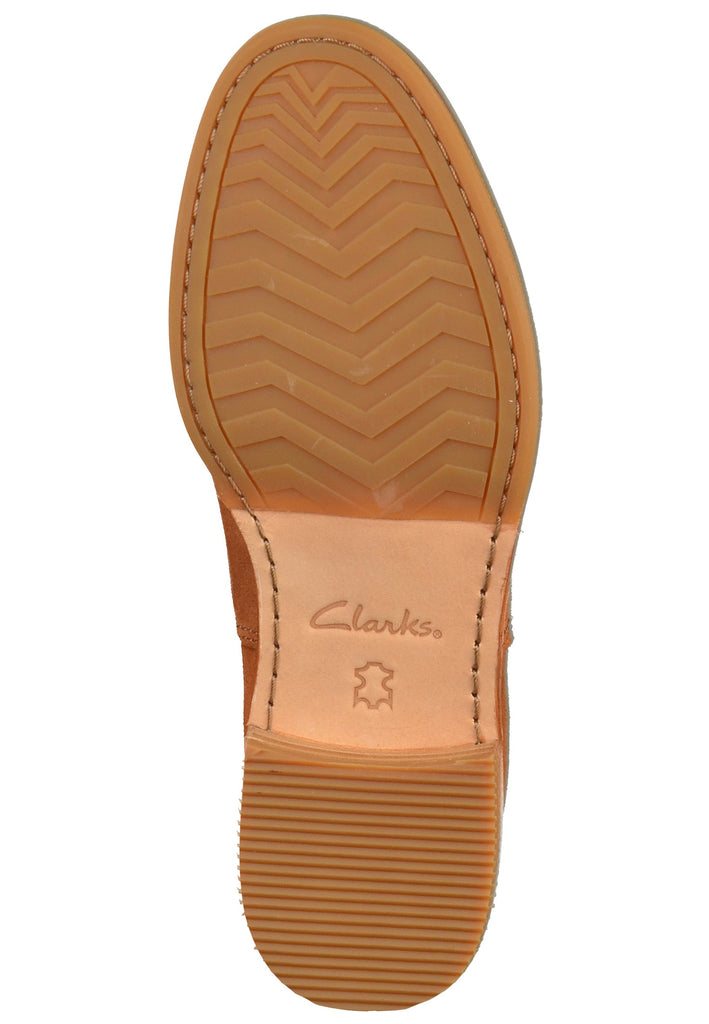 Clarks Stiefelette Veloursleder Cognac - surf4shoes