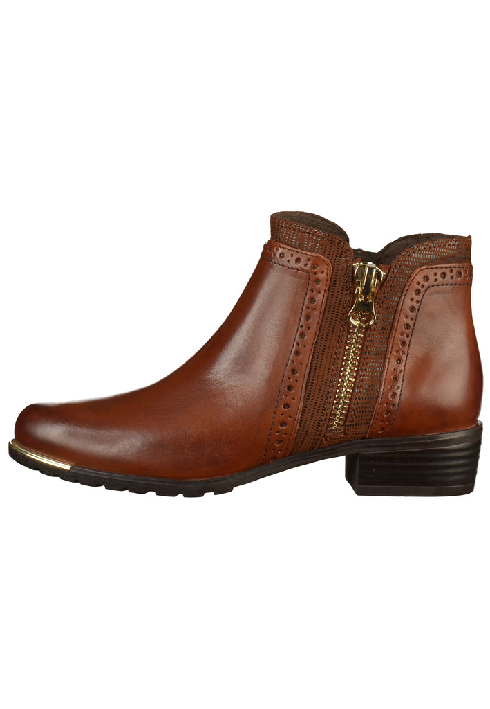 Caprice Stiefelette Leder/Textil Cognac - surf4shoes