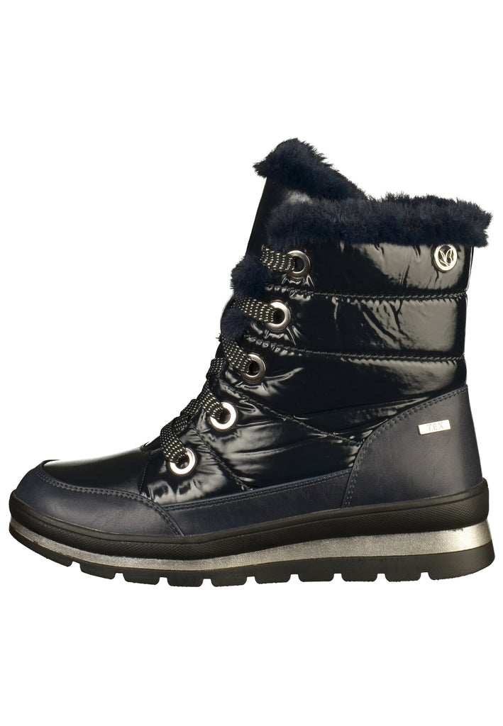 Caprice Stiefelette Lederimitat/Textil Dunkelblau - surf4shoes