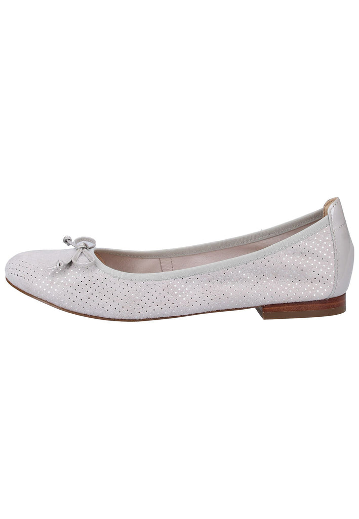 Caprice Ballerinas Veloursleder Hellgrau - surf4shoes