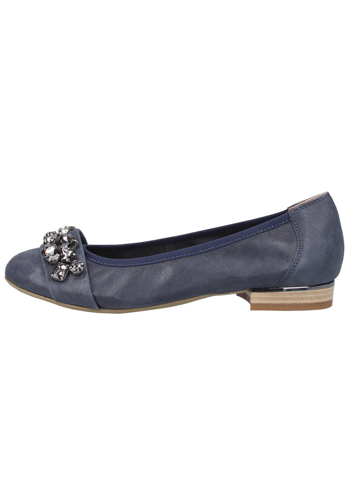 Caprice Ballerinas Veloursleder Navy - surf4shoes