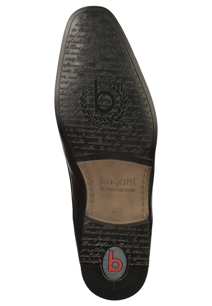 Bugatti Businessschuhe Glattleder Schwarz - surf4shoes