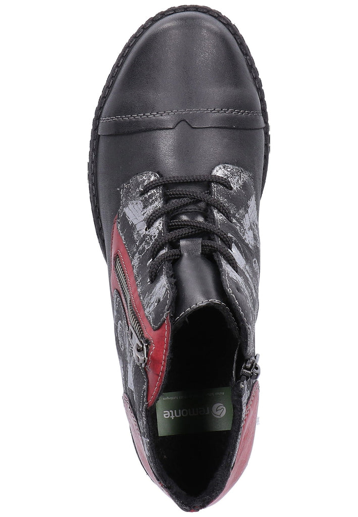 Remonte Stiefelette Leder Schwarz - surf4shoes