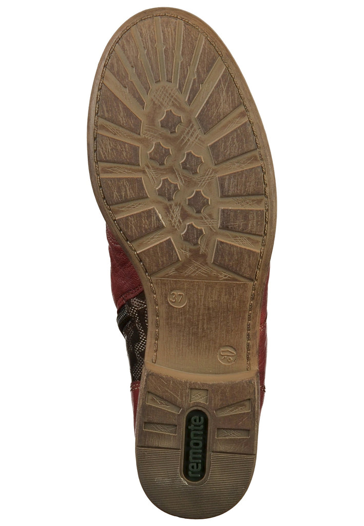 Remonte Stiefelette Lederimitat Rot - surf4shoes