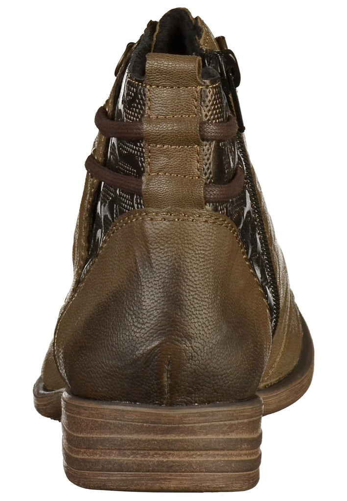 Remonte Stiefelette Lederimitat Oliv - surf4shoes