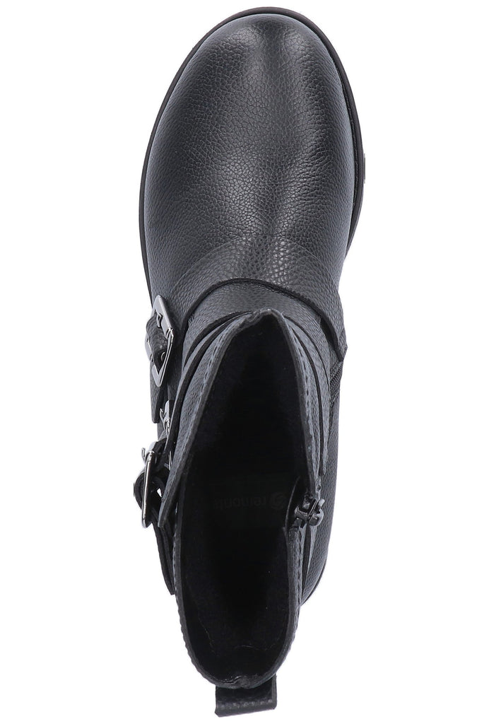 Remonte Stiefelette Leder Schwarz - surf4shoes