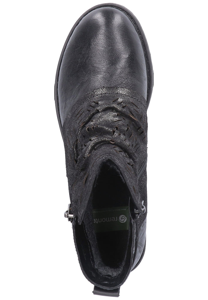 Remonte Stiefelette Leder Schwarz - surf4shoes
