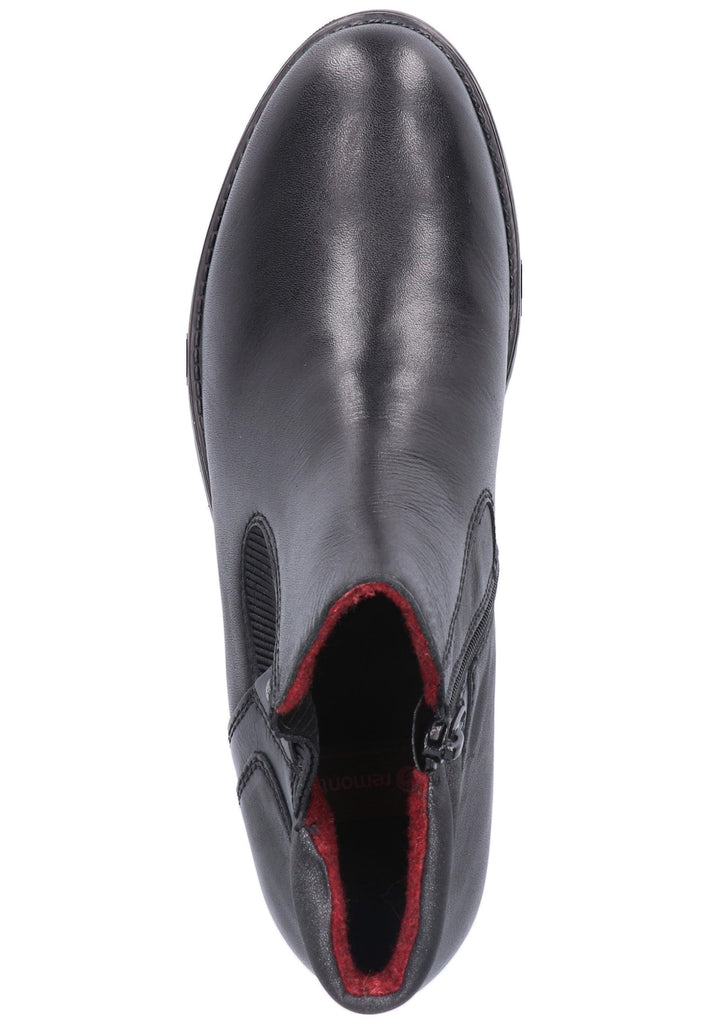 Remonte Stiefelette Leder Schwarz - surf4shoes