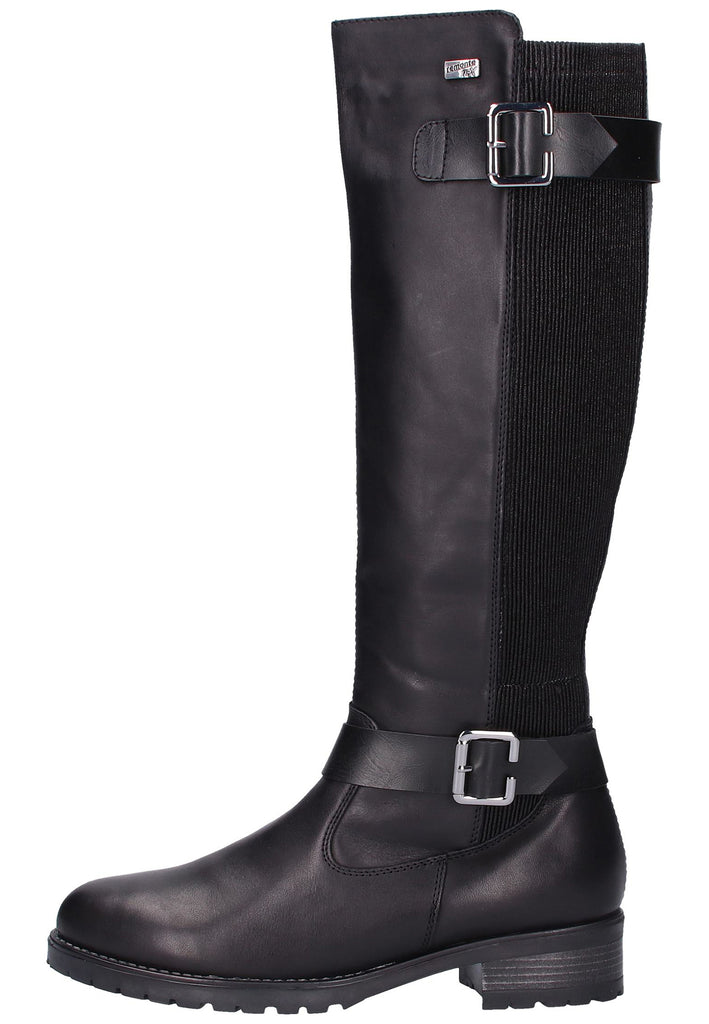 Remonte Stiefel Leder/Textil Schwarz - surf4shoes