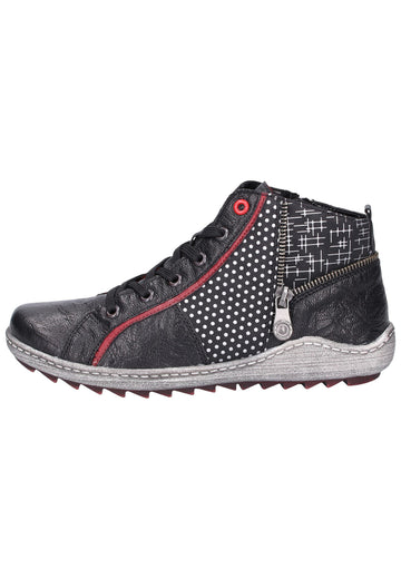 Remonte Stiefelette Leder Schwarz - surf4shoes