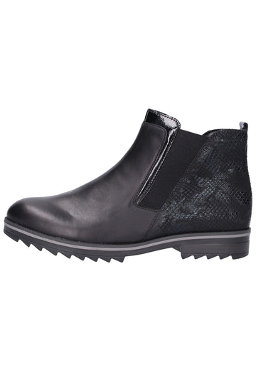 Remonte Stiefelette Leder Schwarz - surf4shoes