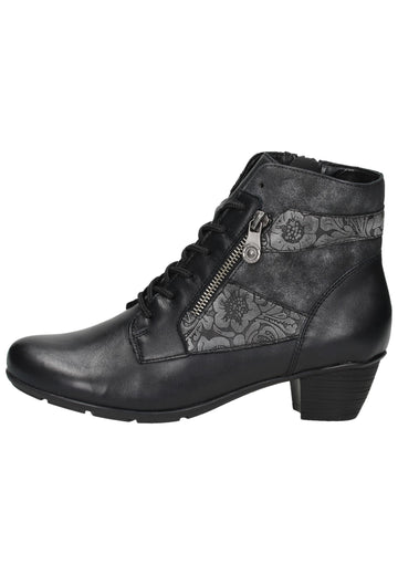 Remonte Stiefelette Leder Schwarz - surf4shoes