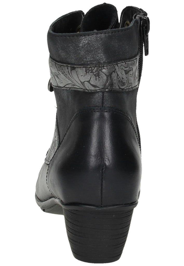 Remonte Stiefelette Leder Schwarz - surf4shoes