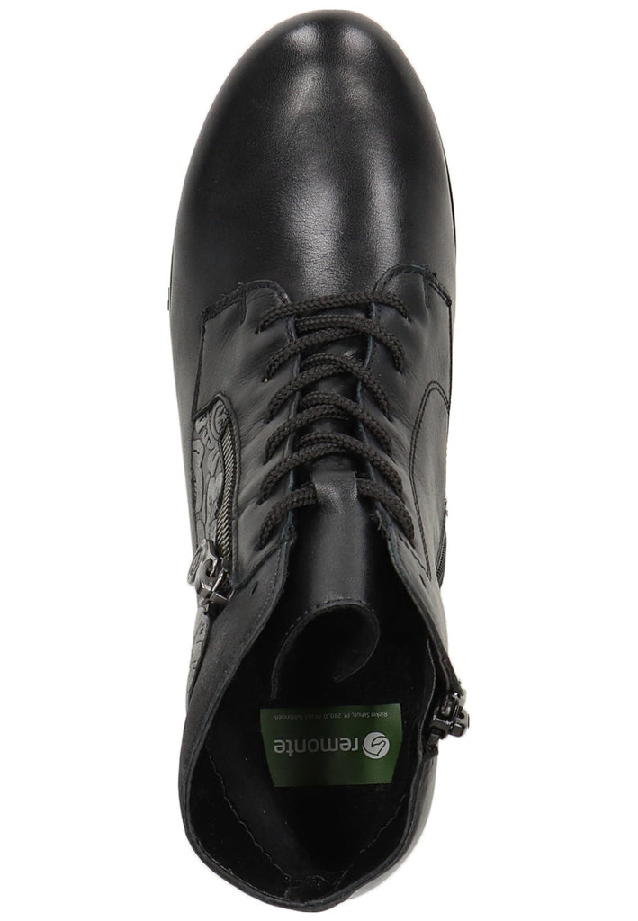 Remonte Stiefelette Leder Schwarz - surf4shoes