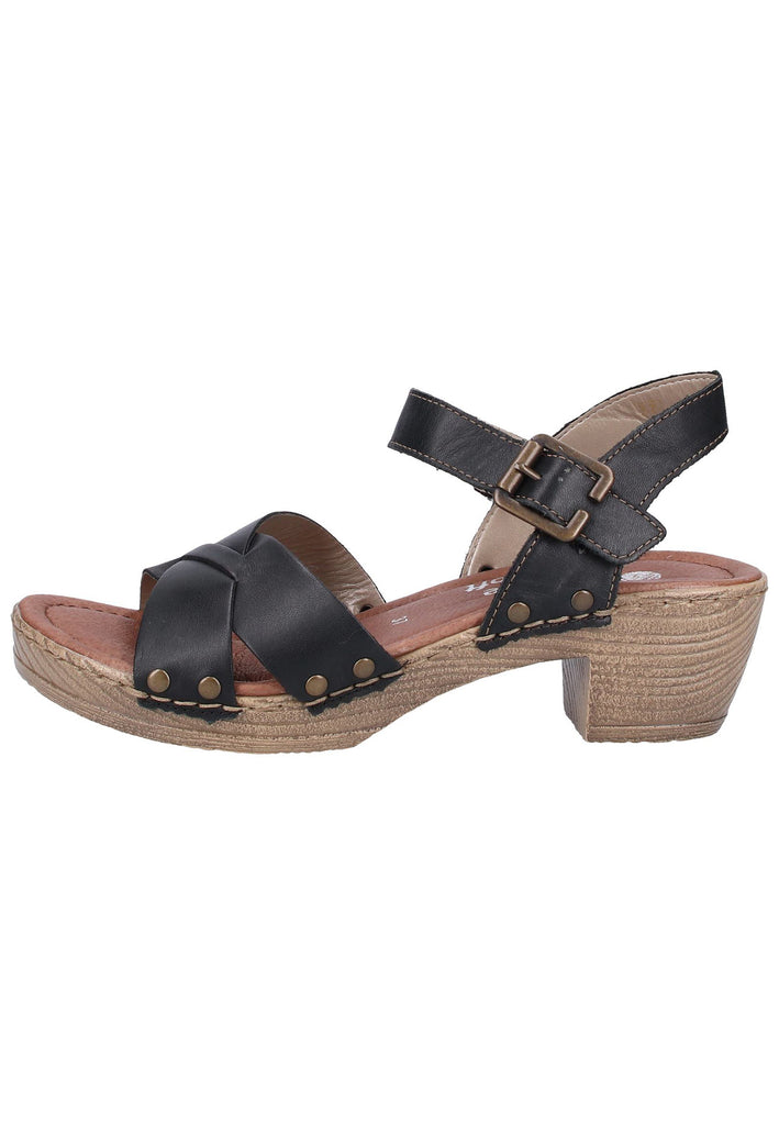 Remonte Sandalen Lederimitat Schwarz - surf4shoes