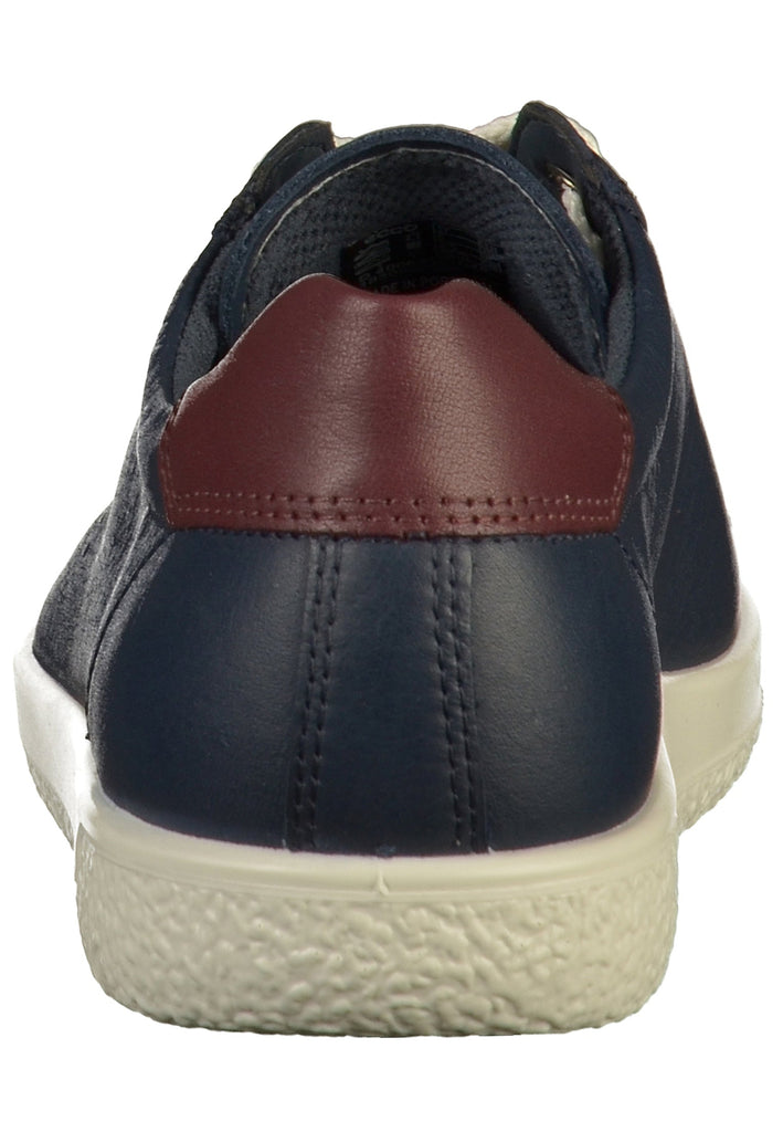ecco Sneaker Leder Blau - surf4shoes