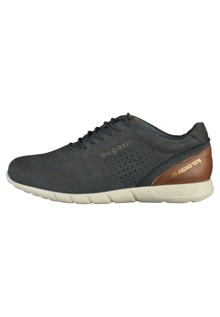 Bugatti Sneaker Nubukleder Dunkelblau - surf4shoes