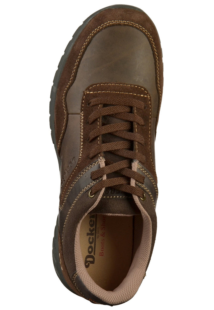 Dockers Halbschuhe Lederimitat/Textil Braun - surf4shoes