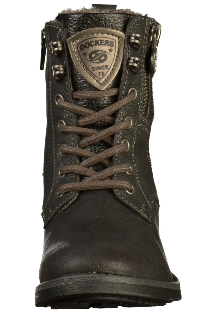 Dockers Stiefelette Lederimitat/Textil Schwarz - surf4shoes