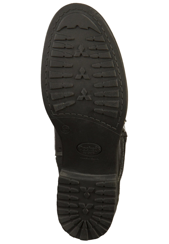 Dockers Stiefelette Lederimitat/Textil Schwarz - surf4shoes