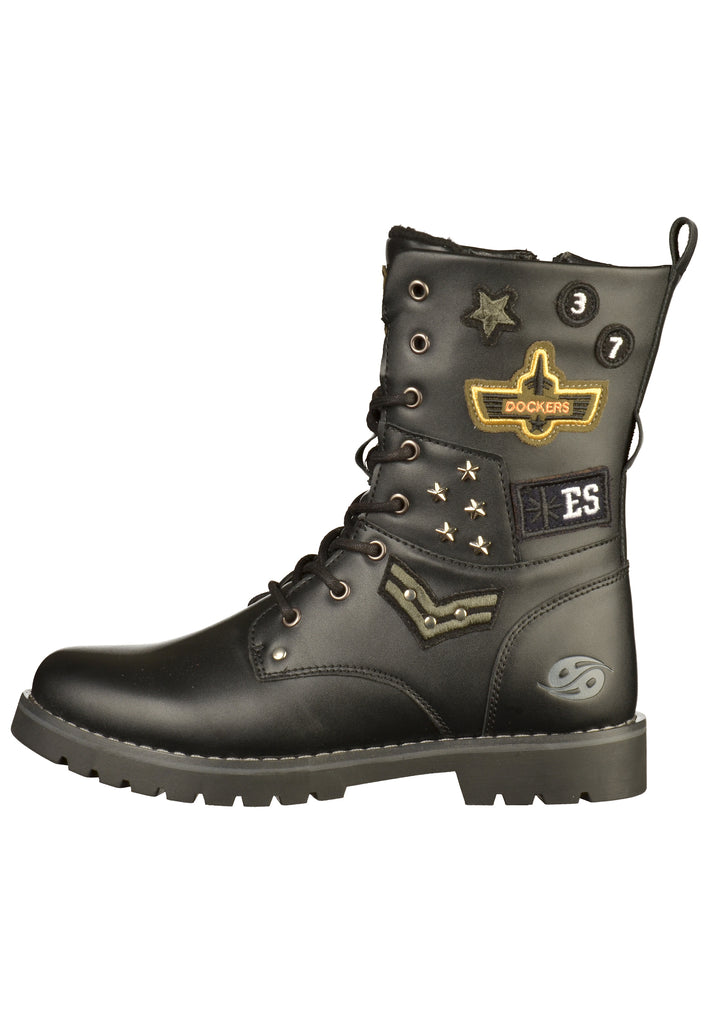 Dockers Stiefelette Lederimitat Schwarz - surf4shoes