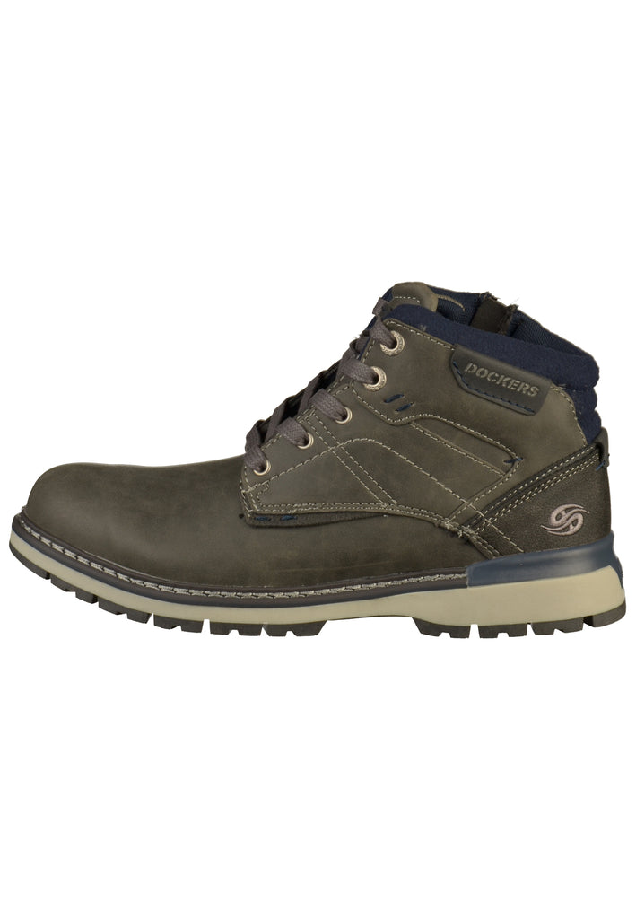 Dockers Stiefelette Lederimitat Dunkelgrau - surf4shoes
