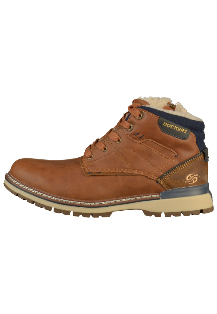 Dockers Stiefelette Lederimitat Cognac - surf4shoes