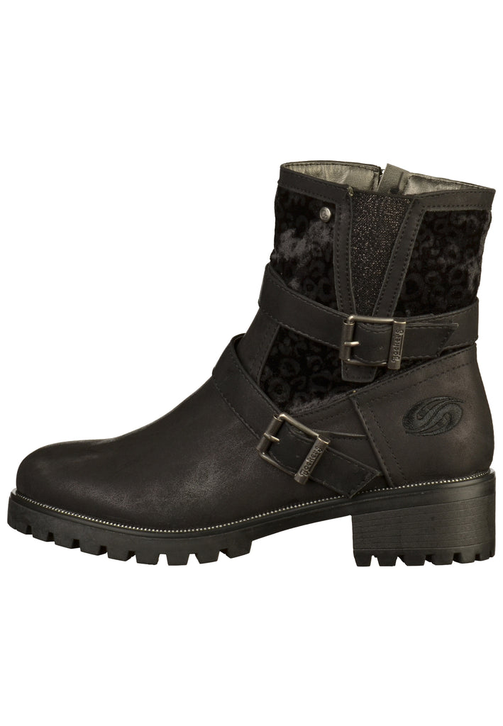Dockers Stiefelette Lederimitat/Textil Schwarz - surf4shoes