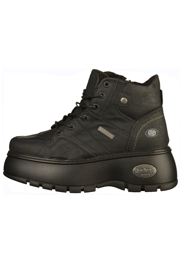 Dockers Stiefelette Lederimitat Schwarz - surf4shoes