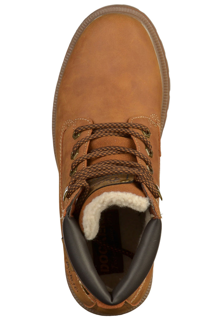 Dockers Stiefelette Lederimitat Cognac - surf4shoes