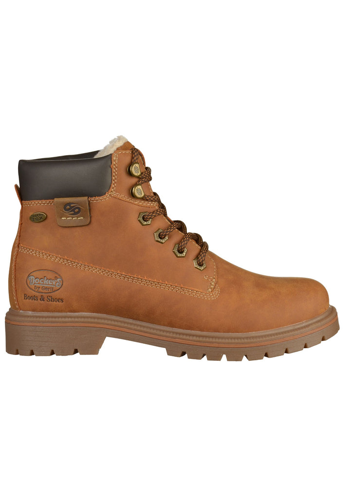 Dockers Stiefelette Lederimitat Cognac - surf4shoes