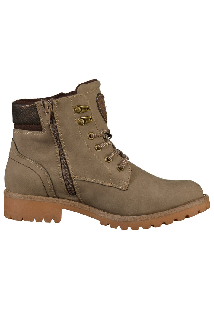 Dockers Stiefelette Lederimitat Taupe/Braun - surf4shoes