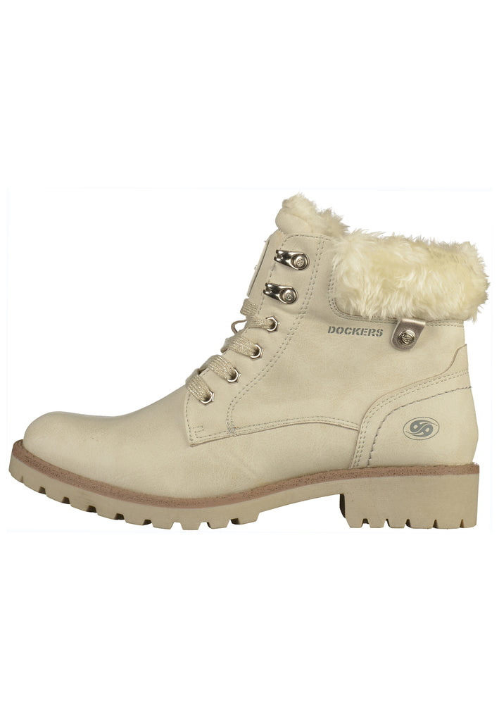 Dockers Stiefelette Lederimitat Weiß - surf4shoes