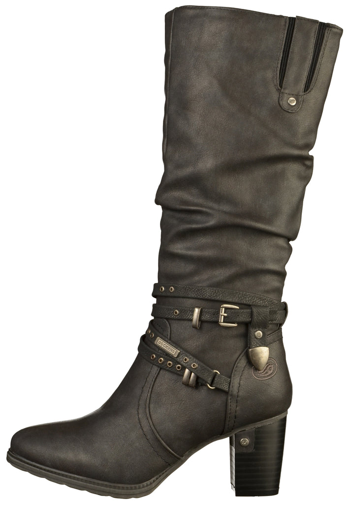 Dockers Stiefel Lederimitat Schwarz - surf4shoes