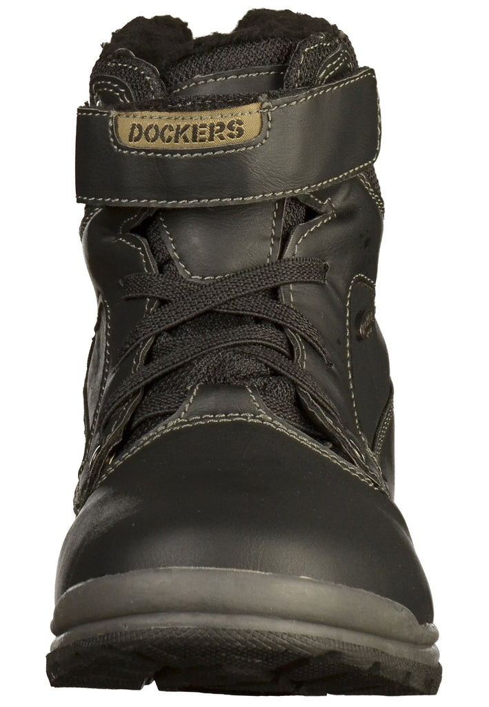 Dockers Stiefelette Lederimitat/Textil Schwarz - surf4shoes